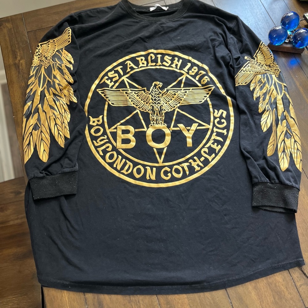 Boy London  black and gold long sleeve tee